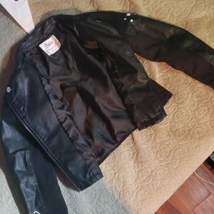 Girls youth leather jacket